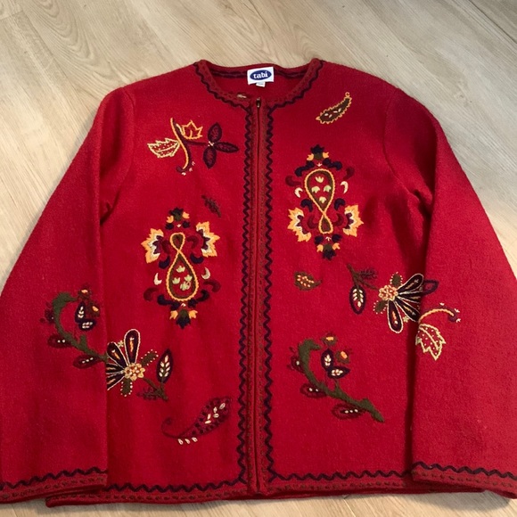 Vintage Cottage Core Tabi Zip Cardigan - Picture 1 of 7